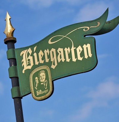 Biergarten-Schild