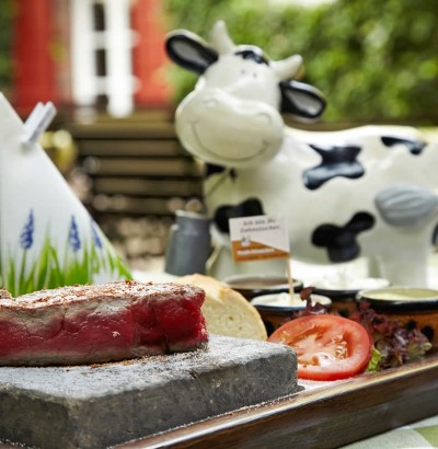 Steak auf dem heißen Stein